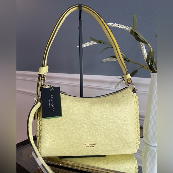Kate Spade Knott Whipstitch Crossbody Satchel-Suns Out Yellow - Picture 2 of 10